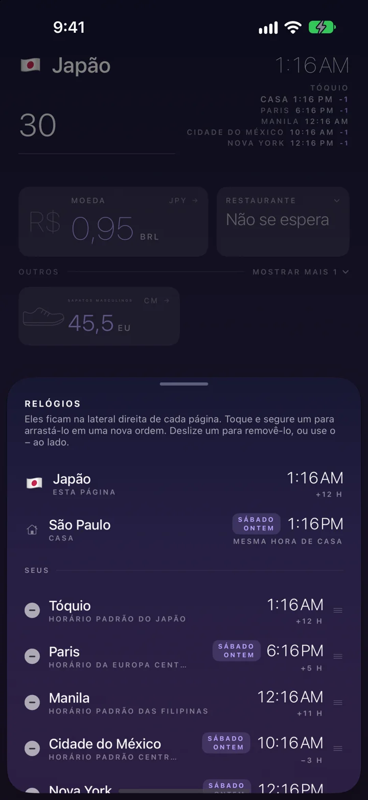 Aqui e em casa, com a diferença de dia.
