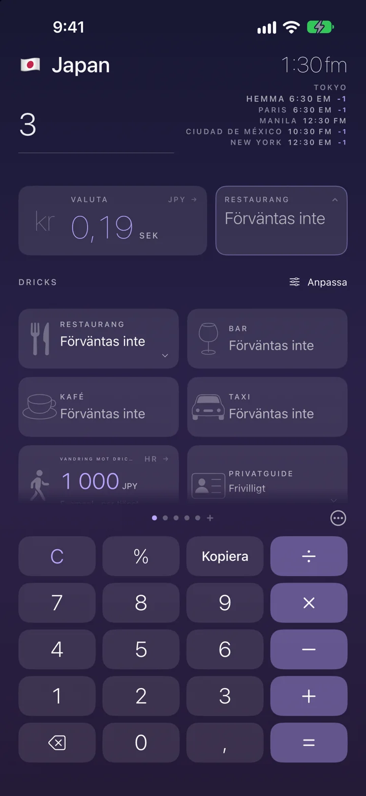 Vilken dricks som passar här och om service redan finns på notan.